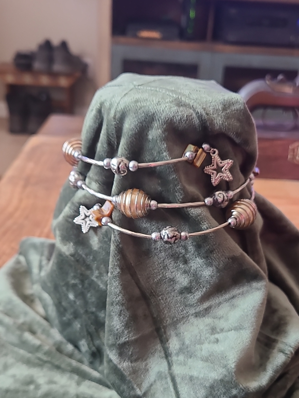 Celestial Mermaid Wrap Bracelet Arm Cuff - Handmade Halloween Cool Shell Accents